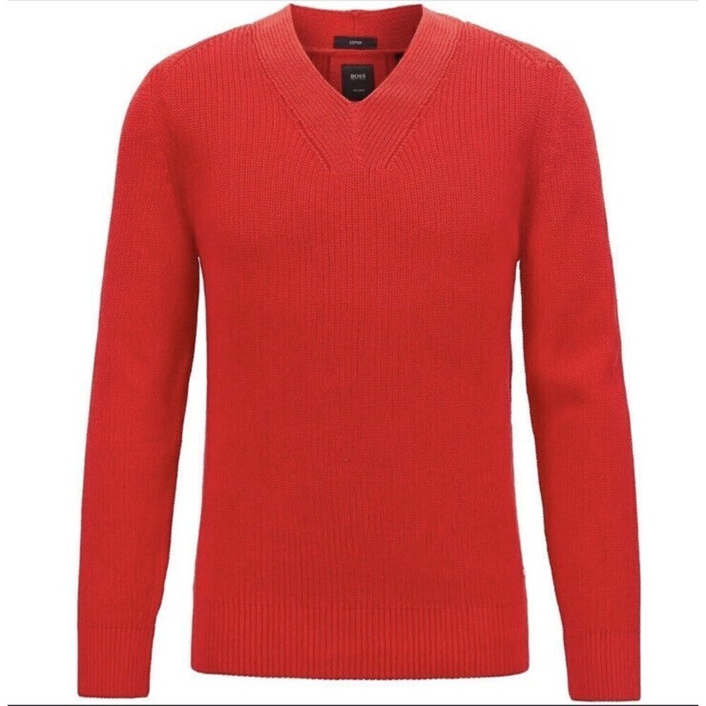 Boss‎ Mens Fulmino Jumper Sweater Pullover V-Neck Long Sleeve Casual Top Medium‍